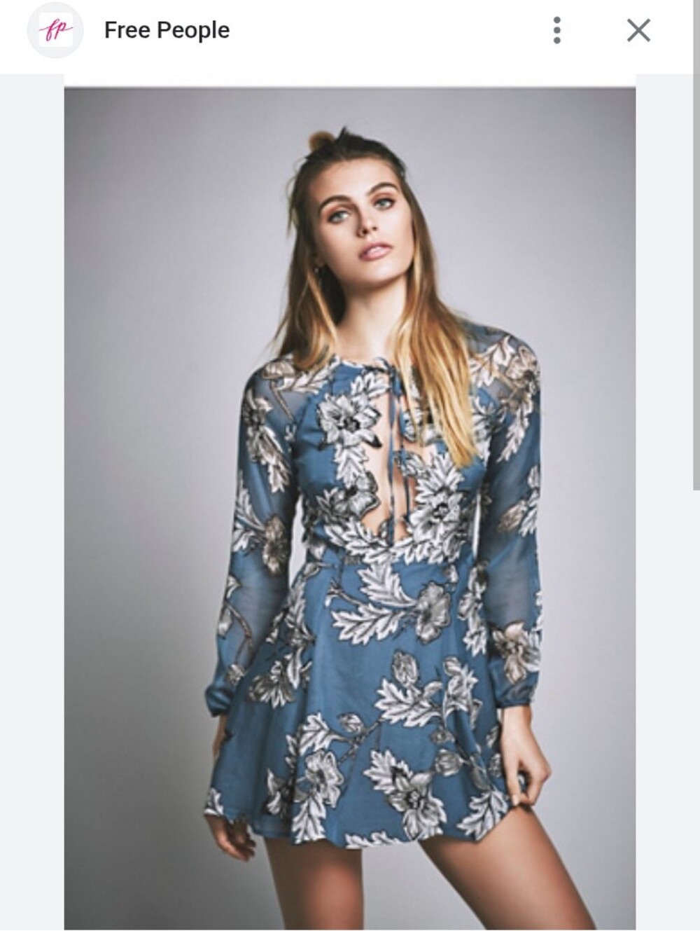 For Love & Lemons + Free People Collab "Sierra Mini Dress" 100% Silk Size XSmall